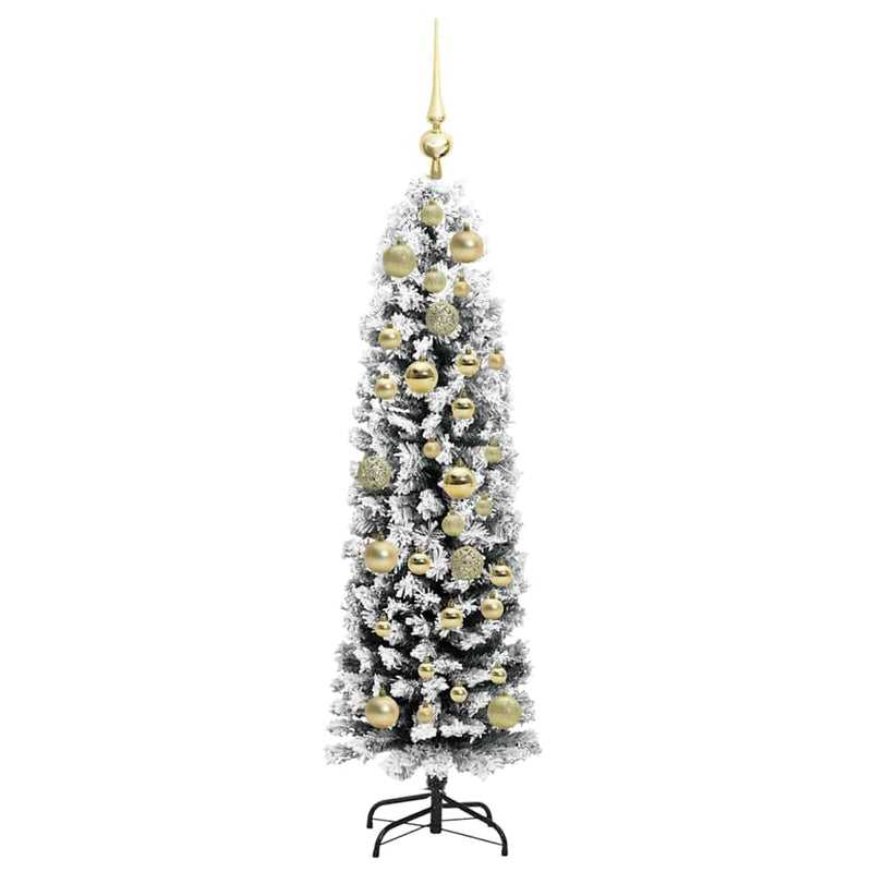 vidaXL Mű karácsonyfa 150 LED-del Zöld 120 cm PVC, acél és műanyag