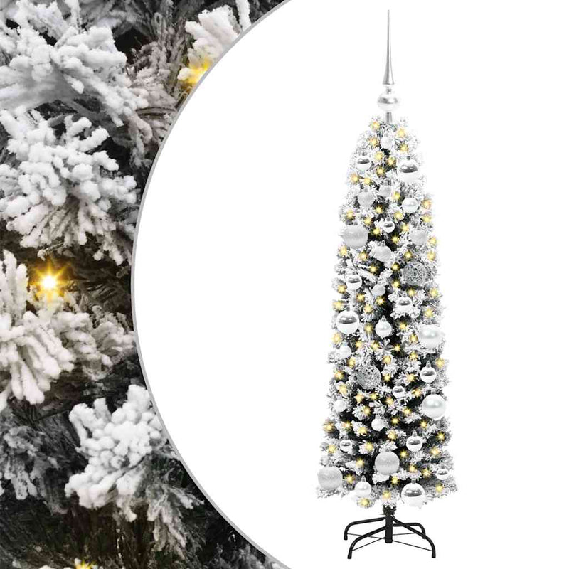 vidaXL Mű karácsonyfa 150 LED-del Zöld 120 cm PVC, acél és műanyag