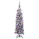 vidaXL Mű karácsonyfa 150 LED-del Zöld 120 cm PVC, acél és műanyag