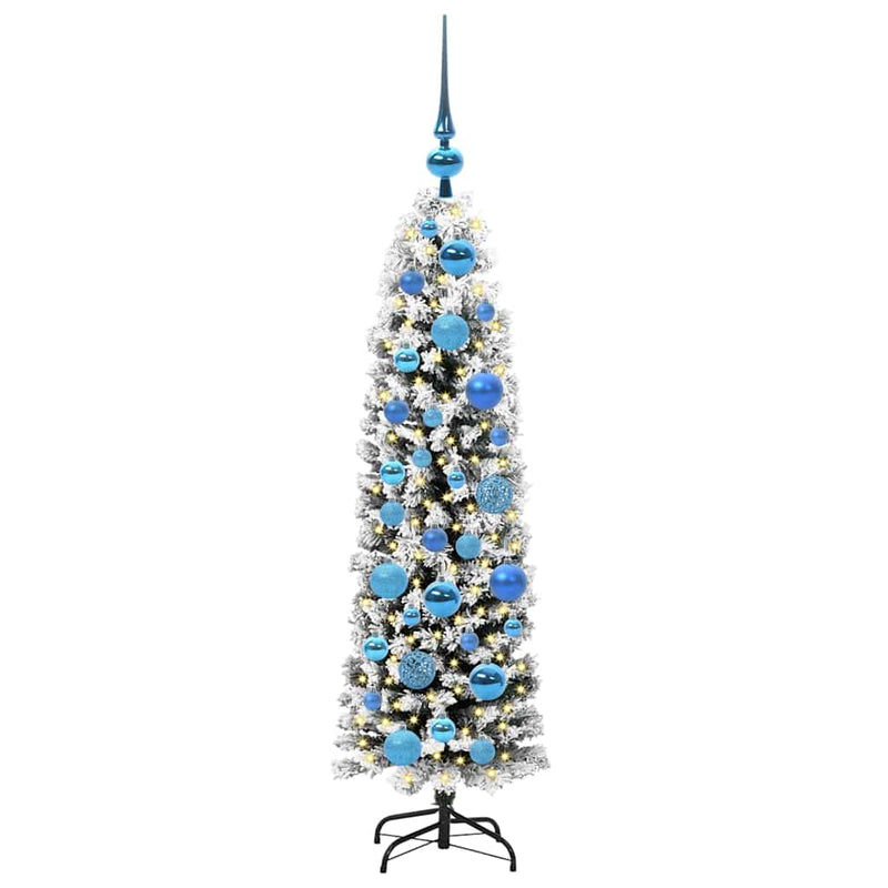 vidaXL Mű karácsonyfa 150 LED-del Zöld 120 cm PVC, acél és műanyag