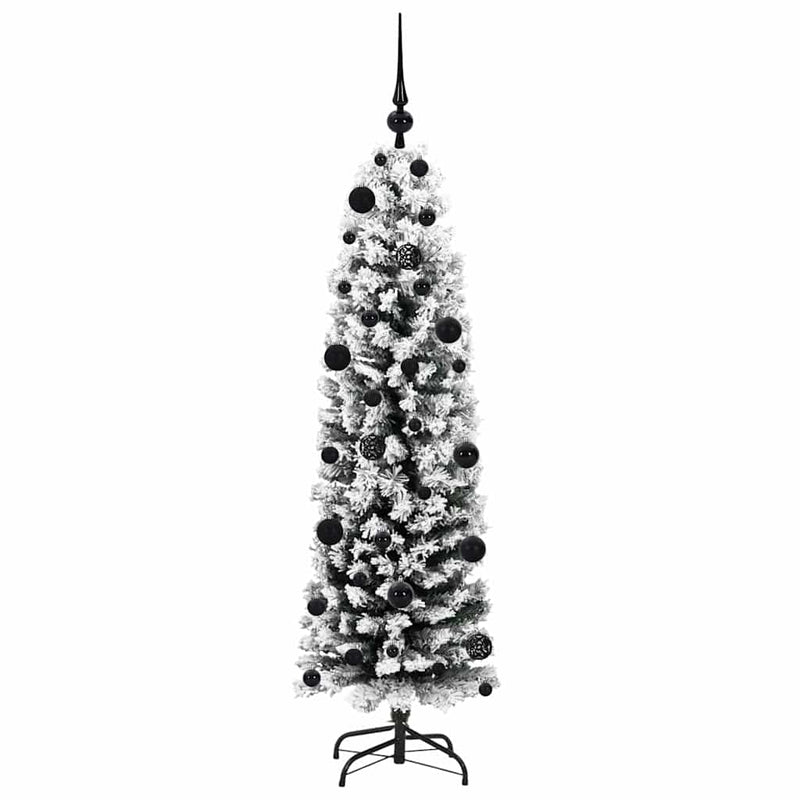 vidaXL Mű karácsonyfa 150 LED-del Zöld 150 cm PVC, acél és műanyag