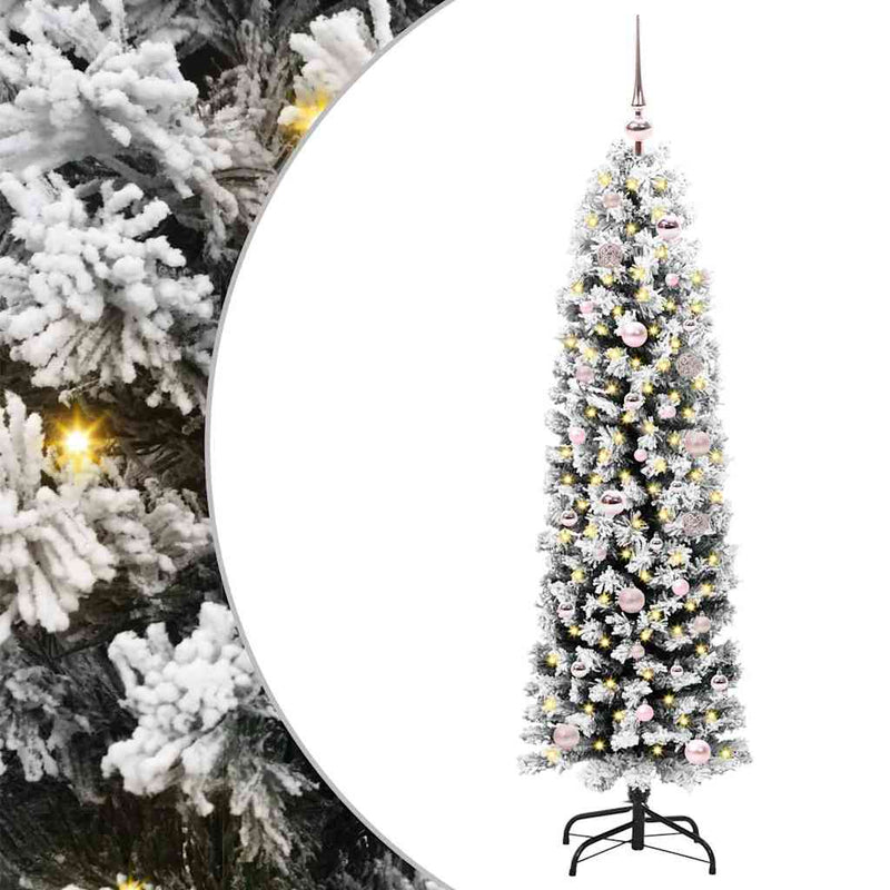 vidaXL Mű karácsonyfa 150 LED-del Zöld 150 cm PVC, acél és műanyag