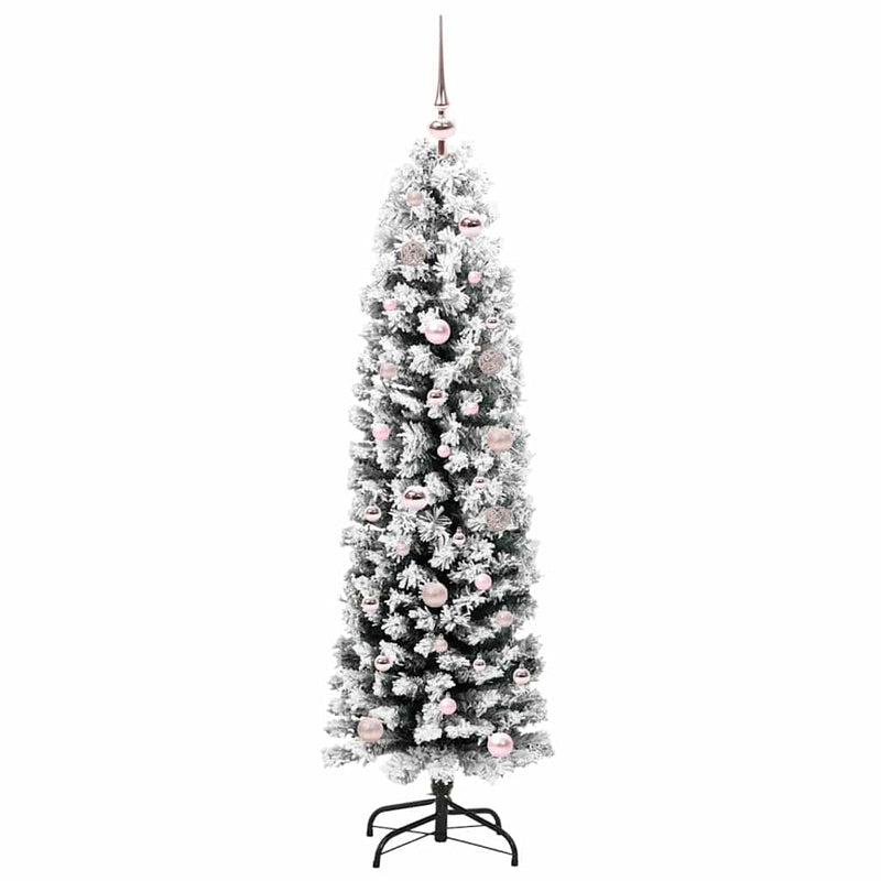 vidaXL Mű karácsonyfa 150 LED-del Zöld 150 cm PVC, acél és műanyag