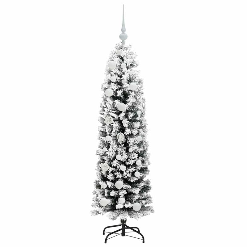 vidaXL Mű karácsonyfa 150 LED-del Zöld 150 cm PVC, acél és műanyag