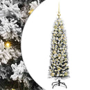 vidaXL Mű karácsonyfa 150 LED-del Zöld 150 cm PVC, acél és műanyag