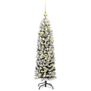 vidaXL Mű karácsonyfa 150 LED-del Zöld 150 cm PVC, acél és műanyag