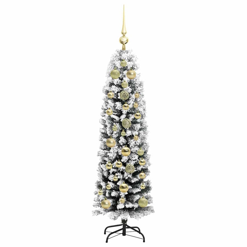 vidaXL Mű karácsonyfa 150 LED-del Zöld 150 cm PVC, acél és műanyag