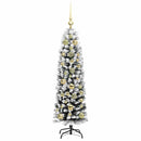vidaXL Mű karácsonyfa 150 LED-del Zöld 150 cm PVC, acél és műanyag