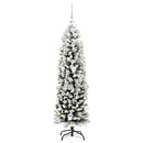 vidaXL Mű karácsonyfa 150 LED-del Zöld 150 cm PVC, acél és műanyag
