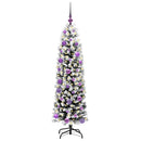 vidaXL Mű karácsonyfa 150 LED-del Zöld 150 cm PVC, acél és műanyag