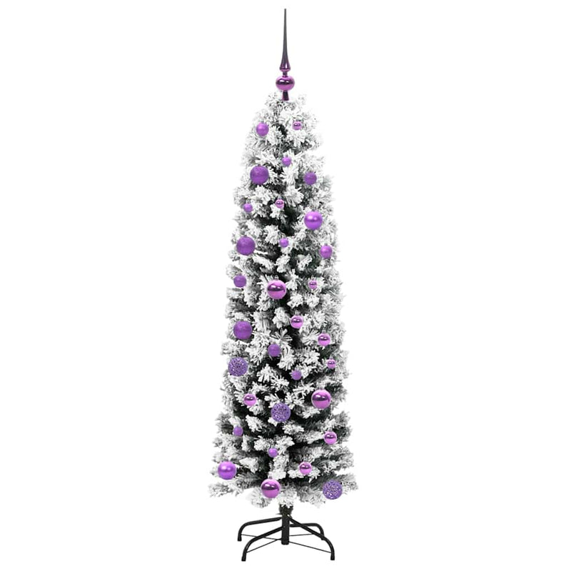 vidaXL Mű karácsonyfa 150 LED-del Zöld 150 cm PVC, acél és műanyag