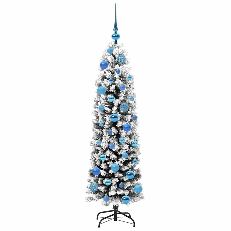 vidaXL Mű karácsonyfa 150 LED-del Zöld 150 cm PVC, acél és műanyag