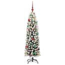 vidaXL Mű karácsonyfa 150 LED-del Zöld 150 cm PVC, acél és műanyag