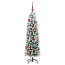 vidaXL Mű karácsonyfa 150 LED-del Zöld 150 cm PVC, acél és műanyag