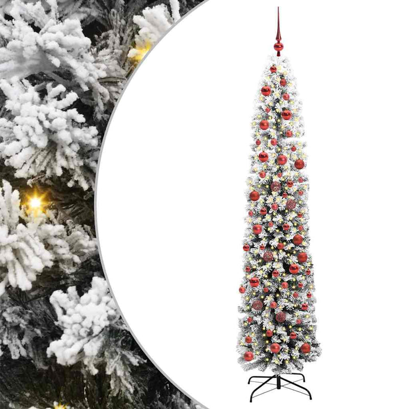 vidaXL Mű karácsonyfa 300 LED-del Zöld 180 cm PVC, acél és műanyag