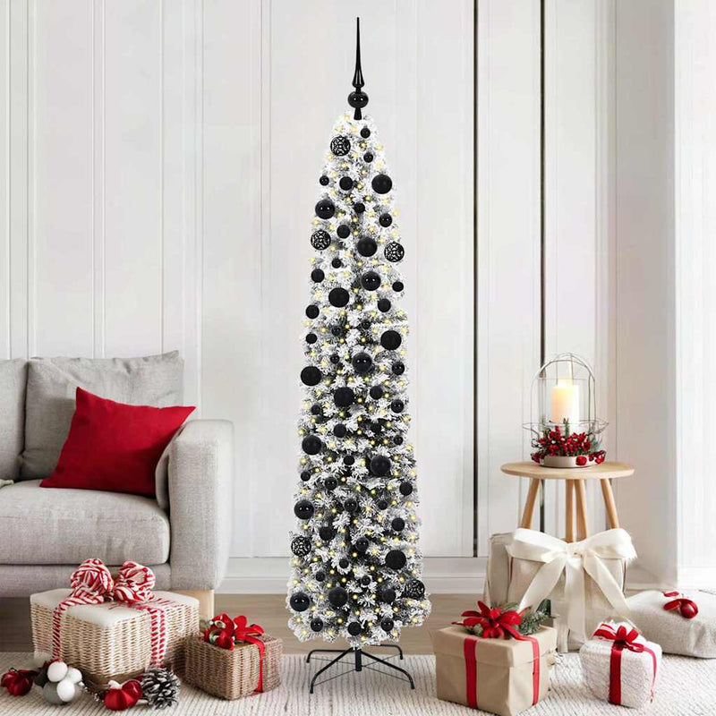 vidaXL Mű karácsonyfa 300 LED-del Zöld 180 cm PVC, acél és műanyag
