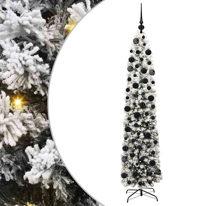 vidaXL Mű karácsonyfa 300 LED-del Zöld 180 cm PVC, acél és műanyag