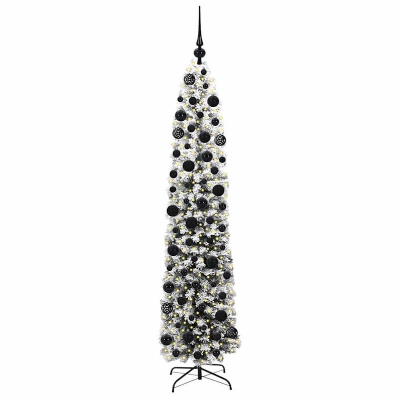 vidaXL Mű karácsonyfa 300 LED-del Zöld 180 cm PVC, acél és műanyag