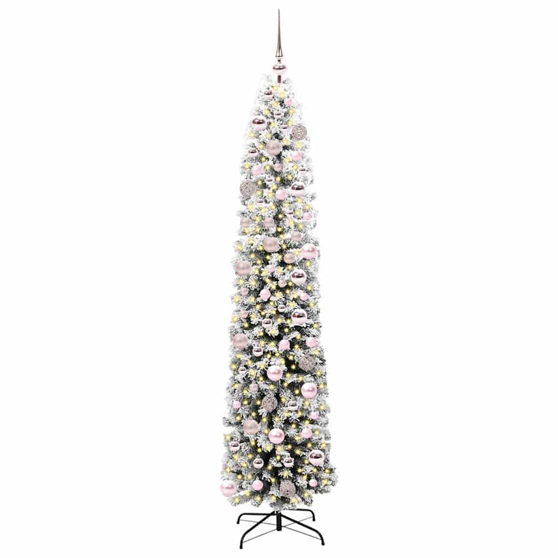 vidaXL Mű karácsonyfa 300 LED-del Zöld 180 cm PVC, acél és műanyag
