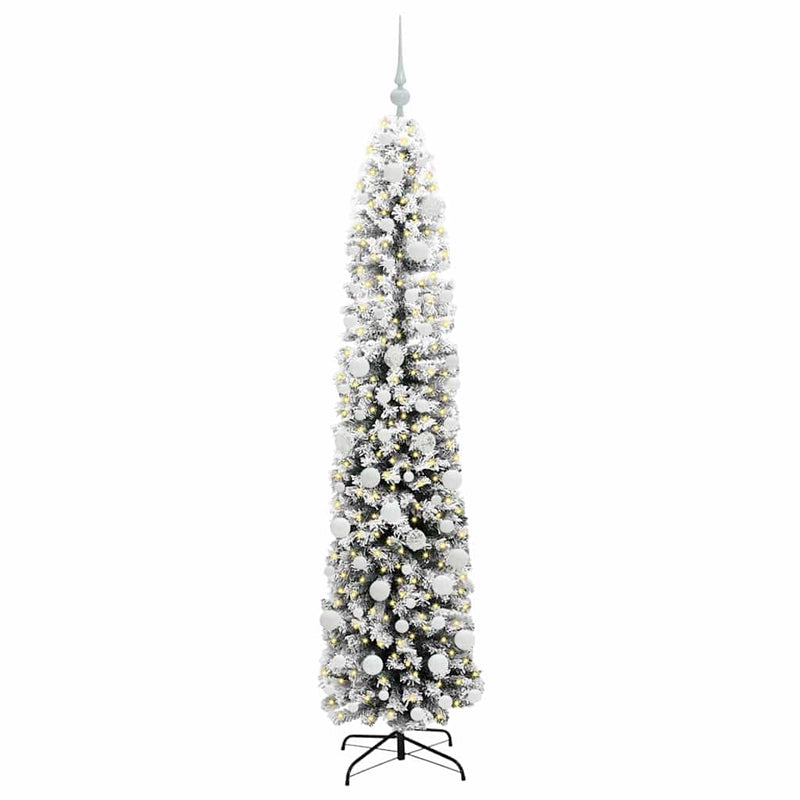 vidaXL Mű karácsonyfa 300 LED-del Zöld 180 cm PVC, acél és műanyag