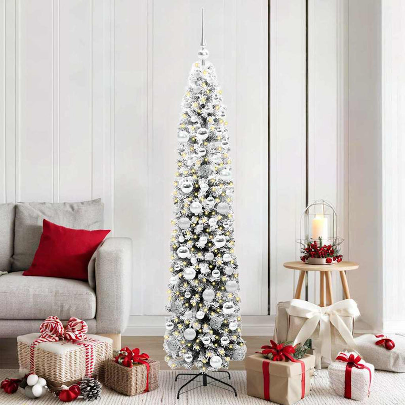 vidaXL Mű karácsonyfa 300 LED-del Zöld 180 cm PVC, acél és műanyag