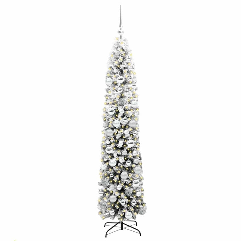 vidaXL Mű karácsonyfa 300 LED-del Zöld 180 cm PVC, acél és műanyag