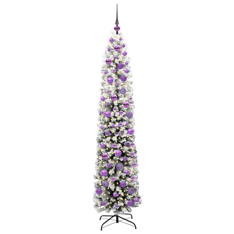 vidaXL Mű karácsonyfa 300 LED-del Zöld 180 cm PVC, acél és műanyag