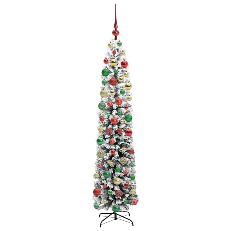 vidaXL Mű karácsonyfa 300 LED-del Zöld 180 cm PVC, acél és műanyag