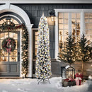 vidaXL Mű karácsonyfa 300 LED-del Zöld 210 cm PVC, acél és műanyag