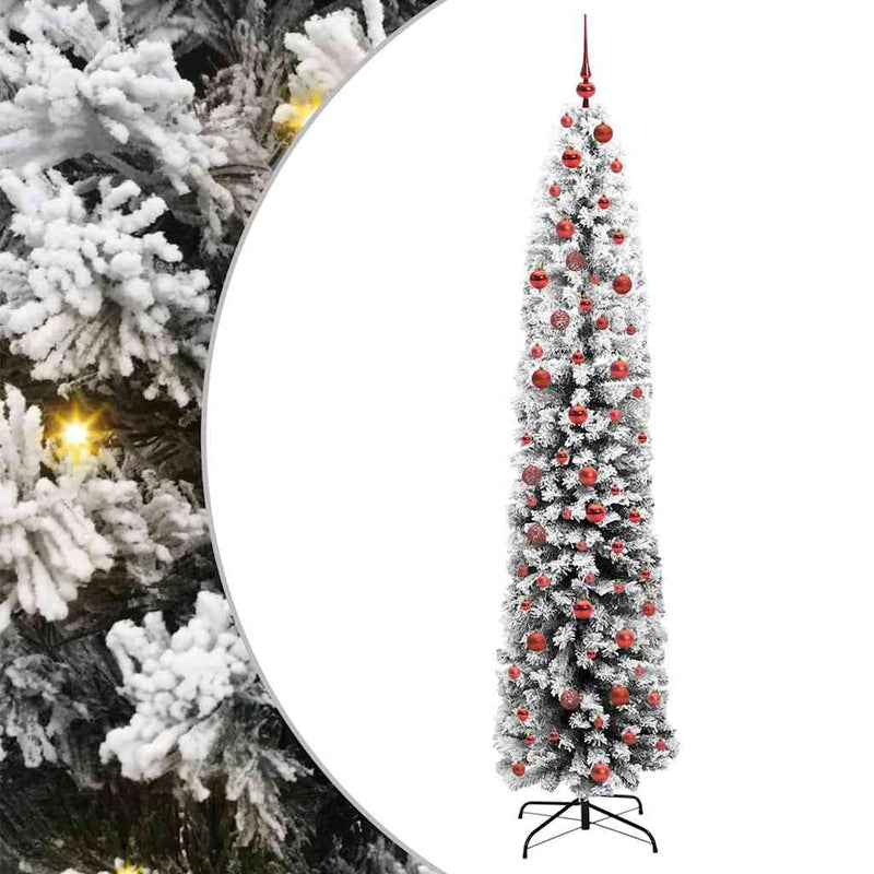 vidaXL Mű karácsonyfa 300 LED-del Zöld 210 cm PVC, acél és műanyag
