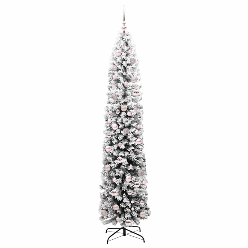 vidaXL Mű karácsonyfa 300 LED-del Zöld 210 cm PVC, acél és műanyag