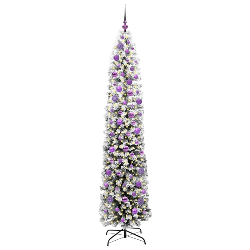 vidaXL Mű karácsonyfa 300 LED-del Zöld 210 cm PVC, acél és műanyag