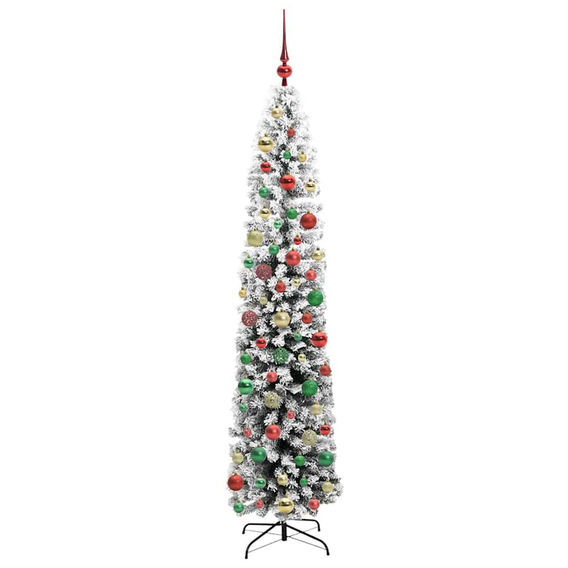 vidaXL Mű karácsonyfa 300 LED-del Zöld 210 cm PVC, acél és műanyag