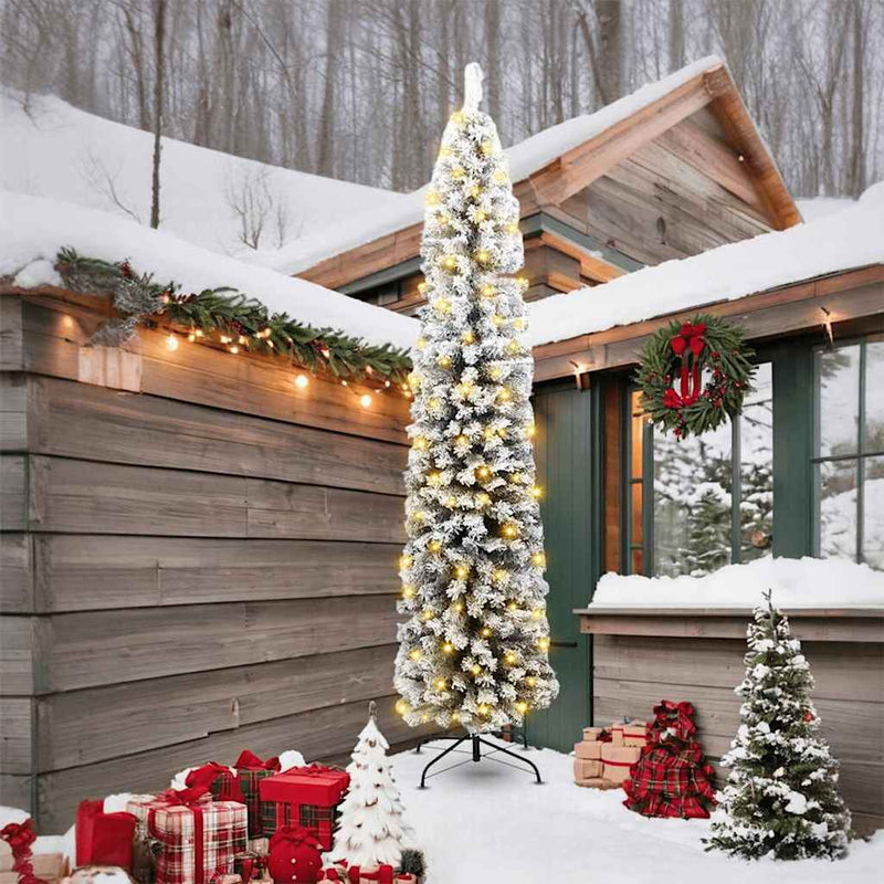 vidaXL Mű karácsonyfa 300 LED-del Zöld 240 cm PVC, acél és műanyag