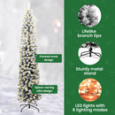 vidaXL Mű karácsonyfa 300 LED-del Zöld 240 cm PVC, acél és műanyag
