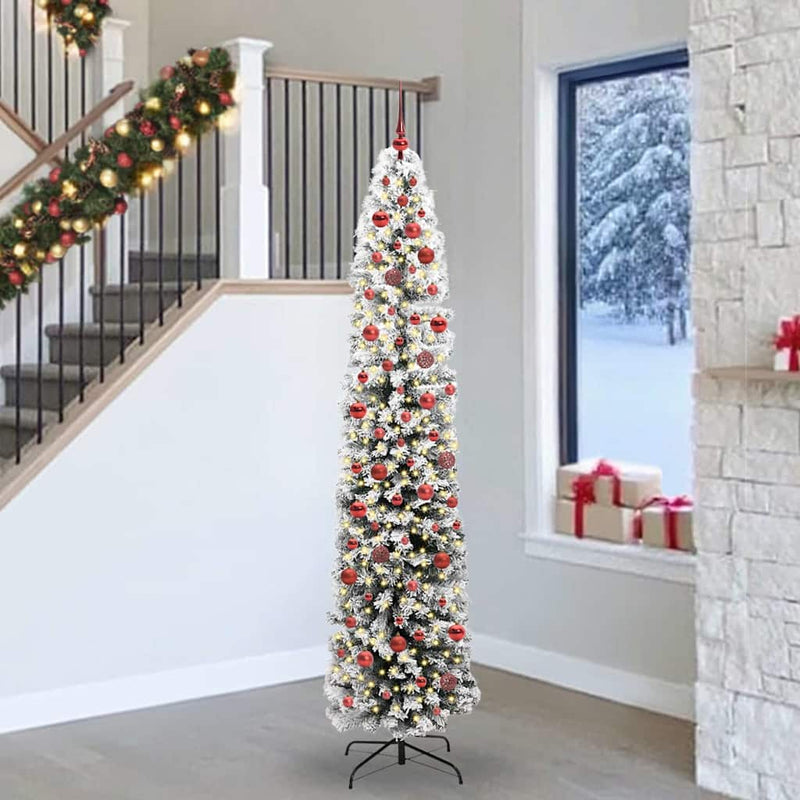 vidaXL Mű karácsonyfa 300 LED-del Zöld 240 cm PVC, acél és műanyag