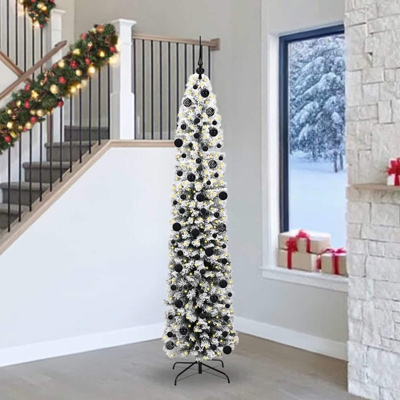 vidaXL Mű karácsonyfa 300 LED-del Zöld 240 cm PVC, acél és műanyag