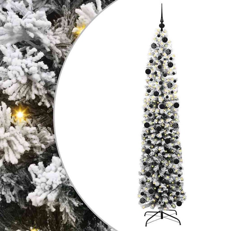vidaXL Mű karácsonyfa 300 LED-del Zöld 240 cm PVC, acél és műanyag