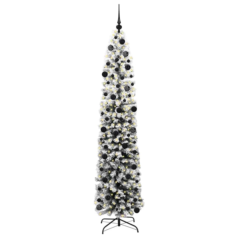vidaXL Mű karácsonyfa 300 LED-del Zöld 240 cm PVC, acél és műanyag