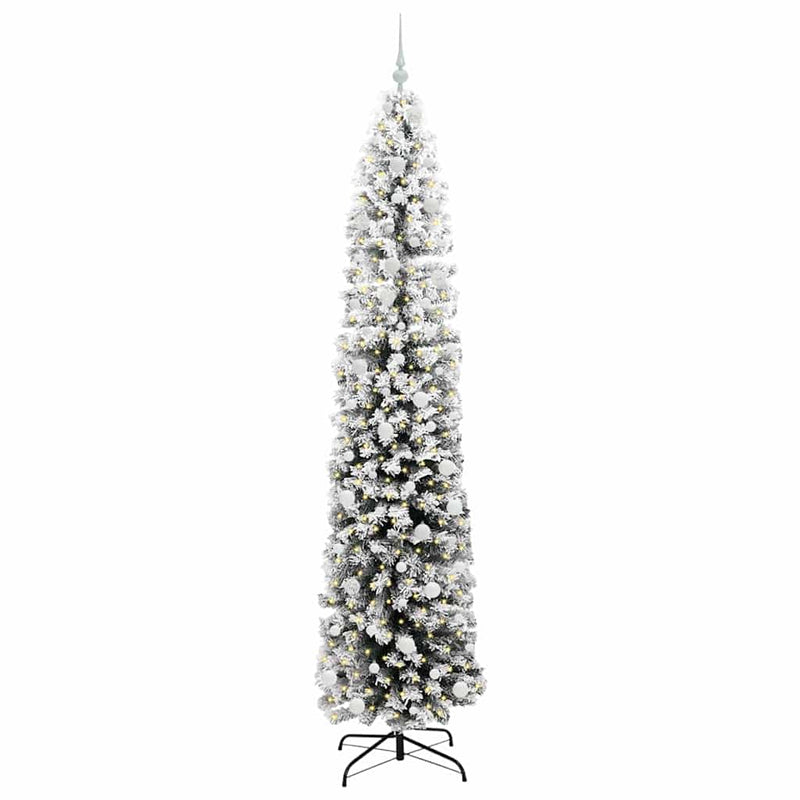 vidaXL Mű karácsonyfa 300 LED-del Zöld 240 cm PVC, acél és műanyag