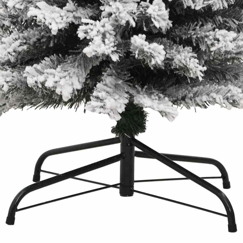 vidaXL Mű karácsonyfa 300 LED-del Zöld 240 cm PVC, acél és műanyag