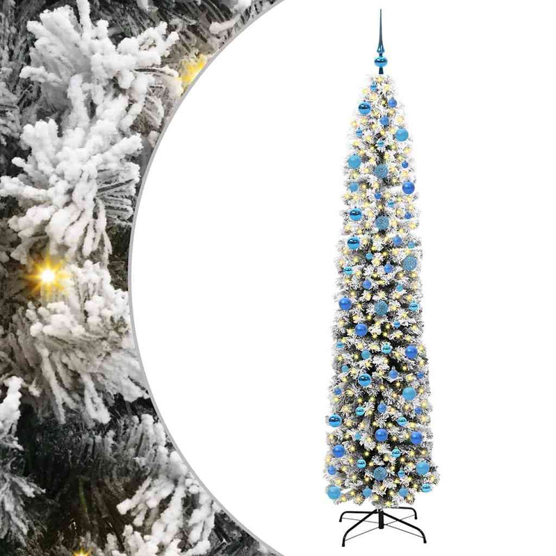vidaXL Mű karácsonyfa 300 LED-del Zöld 240 cm PVC, acél és műanyag