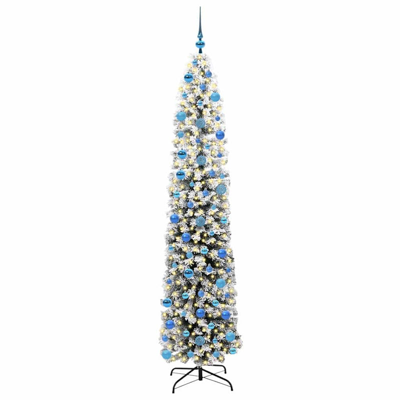 vidaXL Mű karácsonyfa 300 LED-del Zöld 240 cm PVC, acél és műanyag