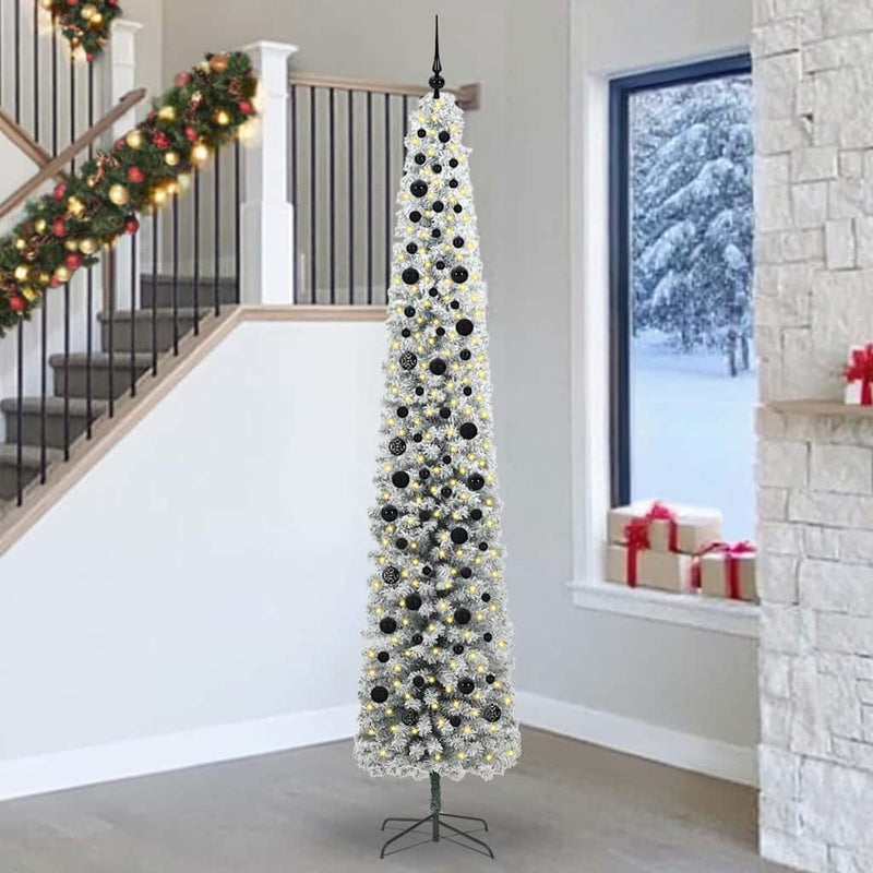 vidaXL Mű karácsonyfa 300 LED-del Zöld 270 cm PVC, acél és műanyag