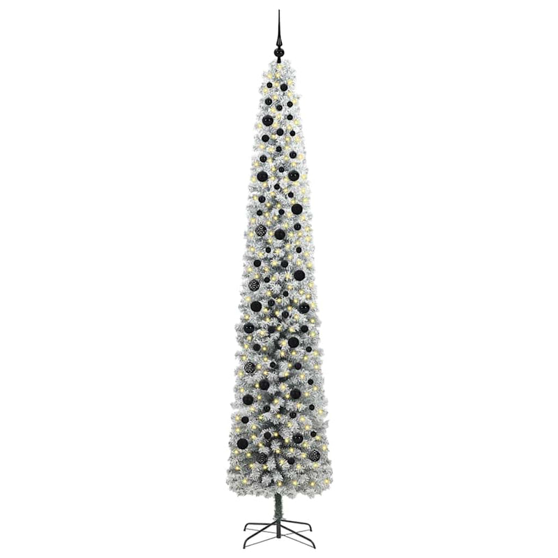 vidaXL Mű karácsonyfa 300 LED-del Zöld 270 cm PVC, acél és műanyag