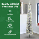 vidaXL Mű karácsonyfa 300 LED-del Zöld 270 cm PVC, acél és műanyag