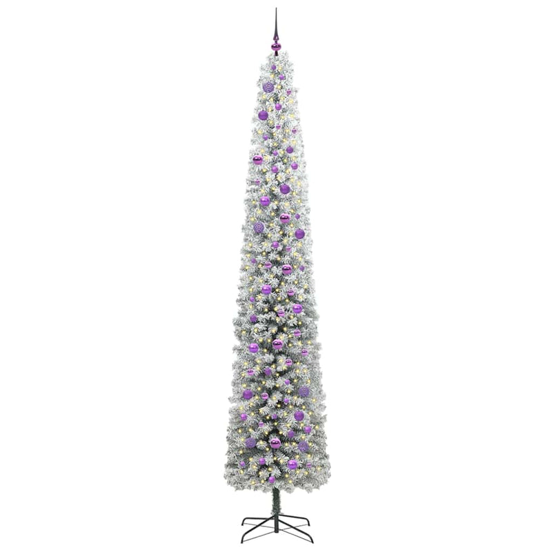 vidaXL Mű karácsonyfa 300 LED-del Zöld 270 cm PVC, acél és műanyag