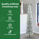 vidaXL Mű karácsonyfa 300 LED-del Zöld 270 cm PVC, acél és műanyag