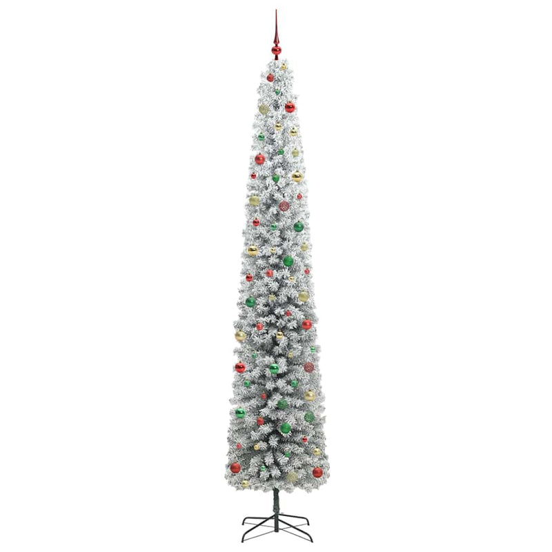 vidaXL Mű karácsonyfa 300 LED-del Zöld 270 cm PVC, acél és műanyag