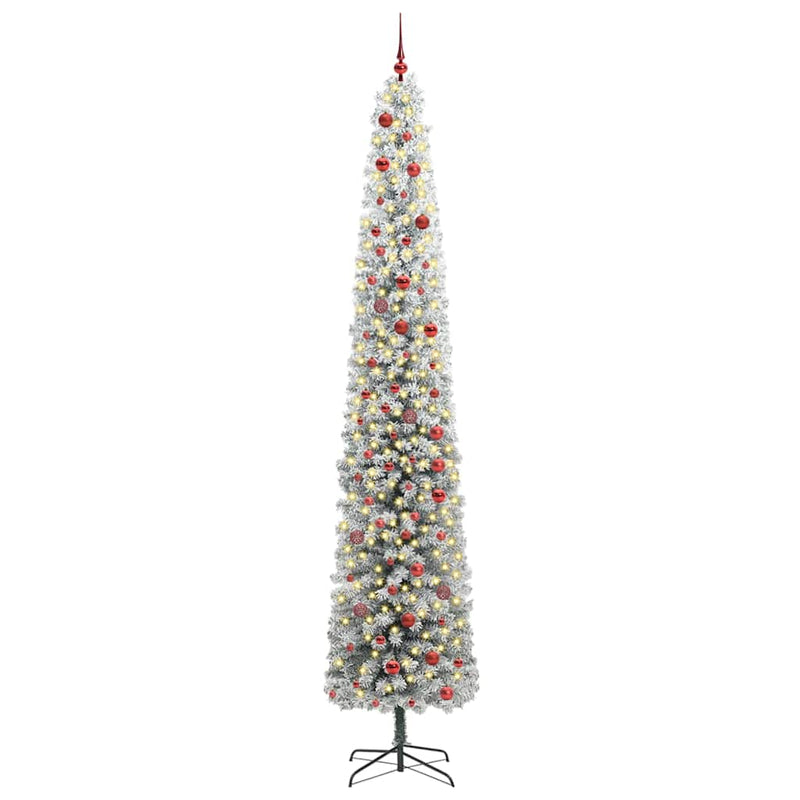 vidaXL Mű karácsonyfa 300 LED-del Zöld 300 cm PVC, acél és műanyag